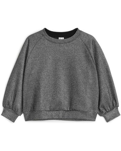 ARKET Glitzerndes Sweatshirt - Grau