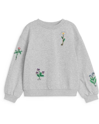 ARKET Embroidered Sweatshirt - Grey