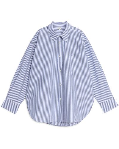ARKET Oversized Cotton Shirt - Blue