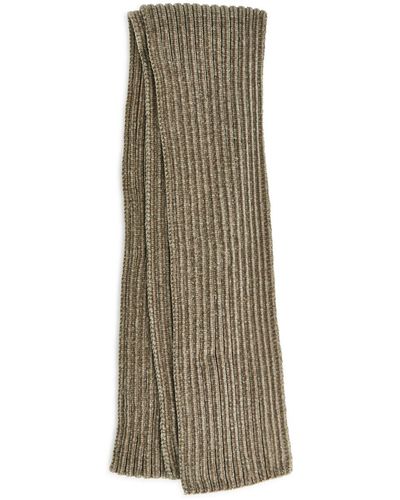 ARKET Ribbed Chenille Scarf - Natural