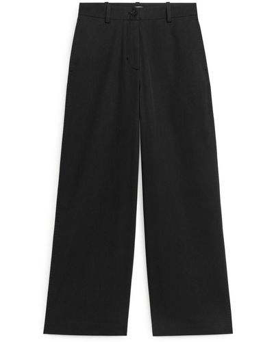 ARKET Wide Stretchy Chinos - Black