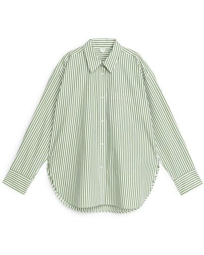 ARKET Oversized Cotton Shirt - Green