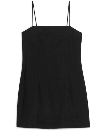 ARKET Linen-blend Mini Dress - Black