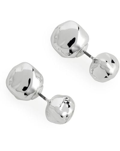 ARKET Double-stud Earrings - White