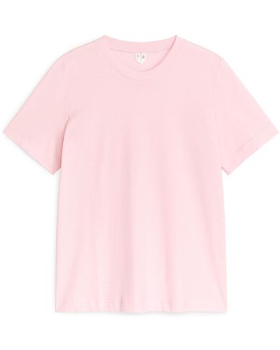 ARKET T-Shirt Mit Rundhalsausschnitt - Pink