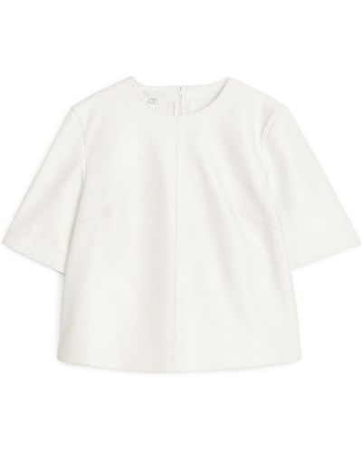 ARKET Leather Top - White