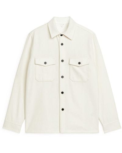 ARKET Wool Overshirt - White