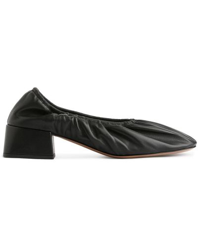 ARKET Ballerina Leather Heels - Black