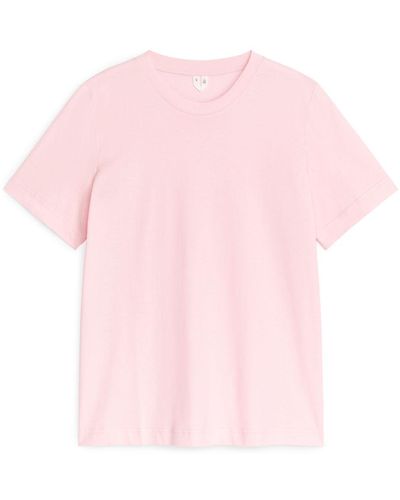 ARKET Crew-neck T-shirt - Pink