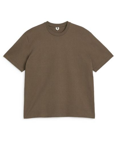 ARKET Heavyweight T-shirt - Brown