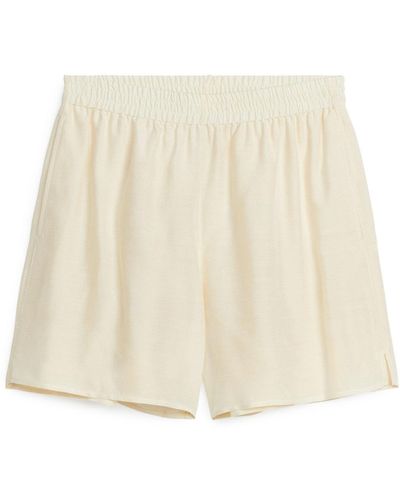 ARKET Silk Shorts - Natural