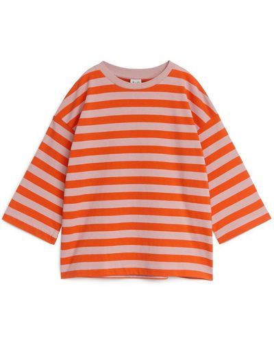ARKET Oversize-T-Shirt Mit Langen Ärmeln - Orange