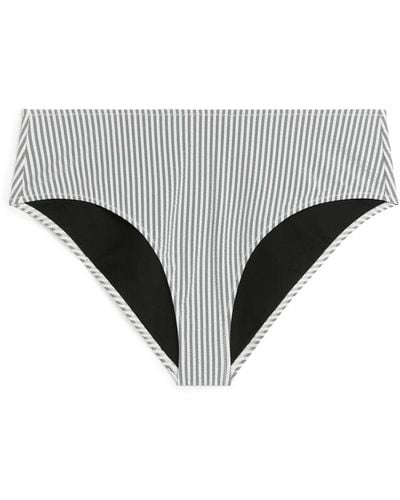 ARKET Seersucker Bikini Bottom - Grey