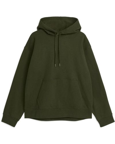 ARKET Relaxed Terry Hoodie - Green