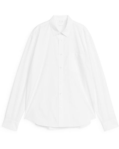 ARKET Washed Poplin Shirt - White