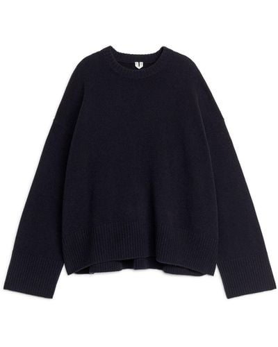 ARKET Relaxed Cashmere-wool Jumper - Blue