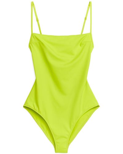 ARKET Square-neck Swimsuit - Yellow