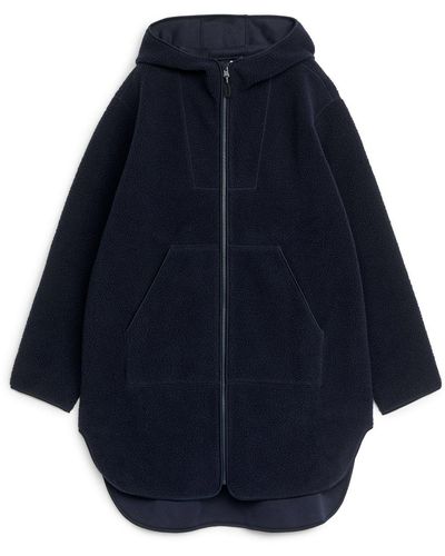 ARKET Long Fleece Jacket - Blue