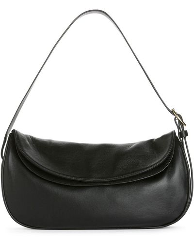 ARKET Curved Leather Bag - Black