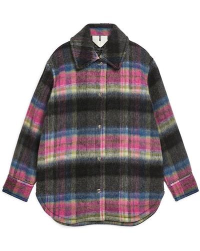 ARKET Quilted Wool Blend Overshirt Quilted Wool Blend Overshirt - Multicolour
