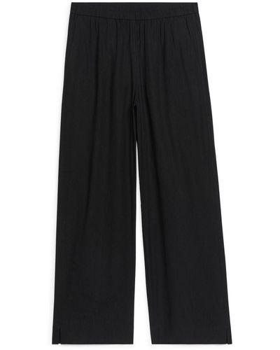 ARKET Linen-blend Trousers - Black