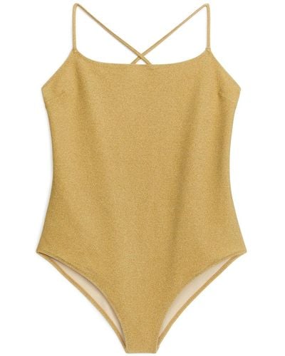 ARKET Glittery Swimsuit - Yellow