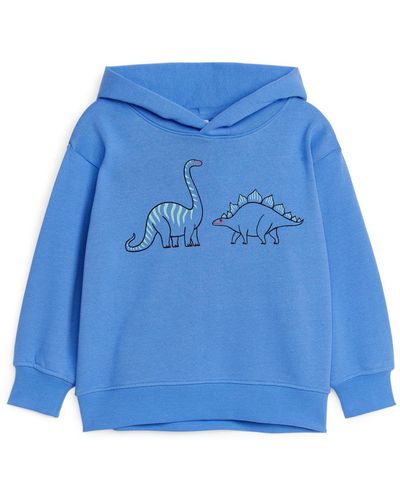 ARKET Embroidered Hoodie - Blue