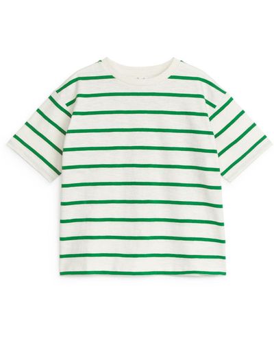 ARKET Slub-knit T-shirt - Green