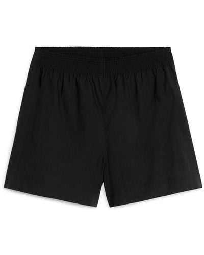 ARKET Lyocell-cotton Shorts - Black