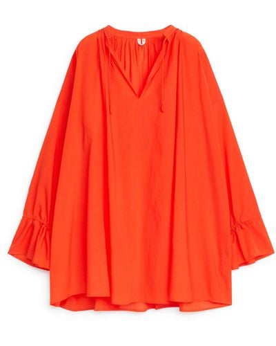 ARKET Relaxed Drawstring Tunic - Red