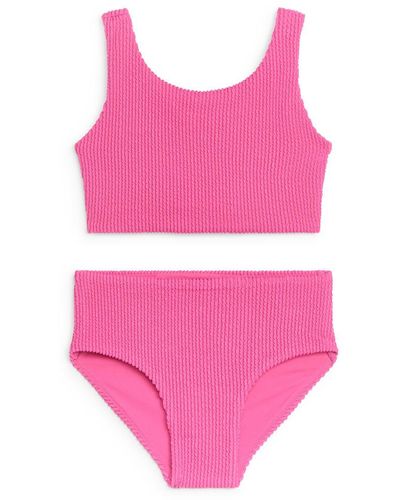 ARKET Bikini Aus Seersucker - Pink