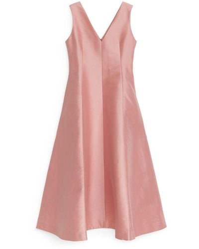ARKET Viscose Twill Dress - Pink