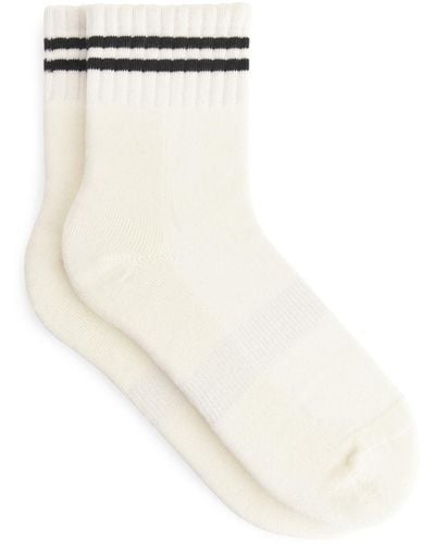 ARKET Ribbed Sport Socks - White