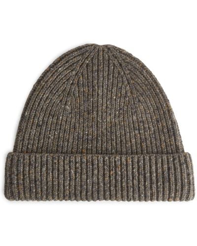 ARKET Rib-knit Wool Beanie - Brown