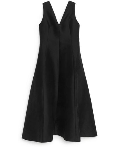 ARKET Viscose Twill Dress - Black
