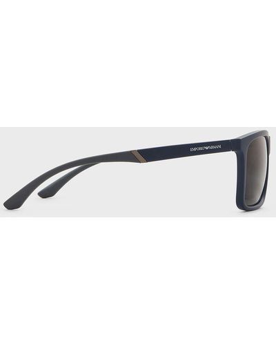 Emporio Armani Men's Rectangular Sunglasses - Blue
