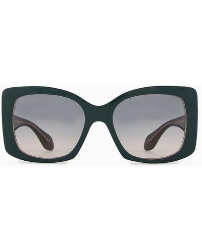 Giorgio Armani Sonnenbrille Mit Eckiger Fassung - Grau