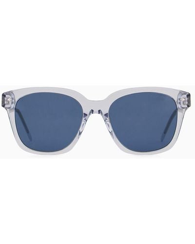 Giorgio Armani Sonnenbrille Mit Eckiger Fassung - Blau