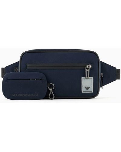 Emporio Armani Travel Essentials Nylon Belt Bag - Blue