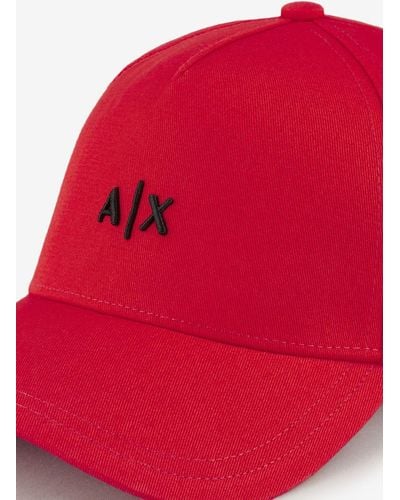 Armani Exchange Mini Logo Baseball Cap - Red