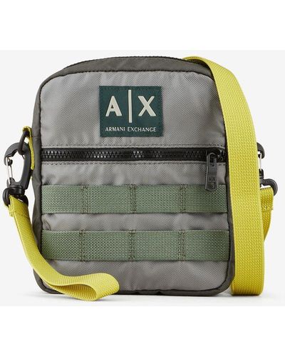 Armani Exchange Recycled Technical Fabric Crossbody Bag - Green