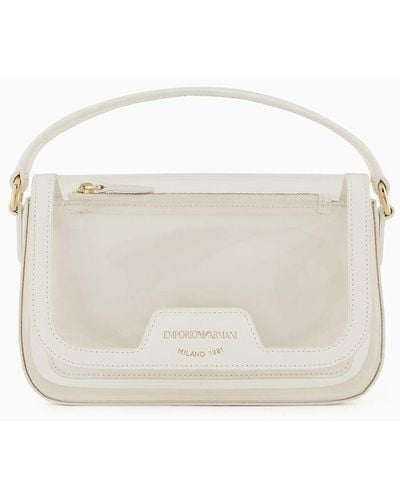 Emporio Armani Pvc Mini Bag With Chain Shoulder Strap - White