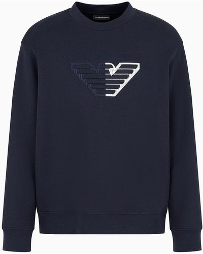 Emporio Armani Sweatshirts Without Hood - Blue