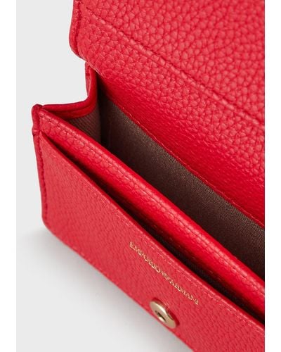 Giorgio Armani Myea Deer-print Card Holder With Silkscreen Logo - Red