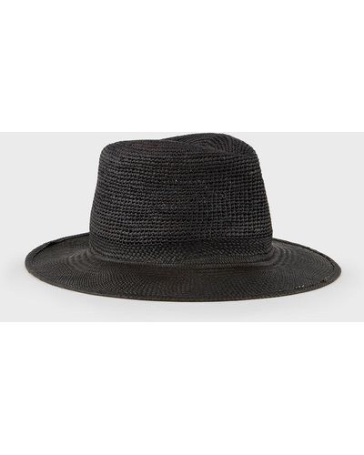 Giorgio Armani Plaited Straw Hat - White