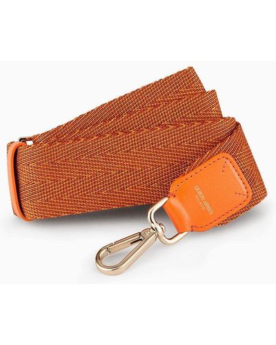 Giorgio Armani Webbing And Leather Shoulder Strap - Orange