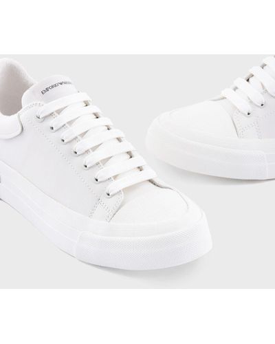 Emporio Armani Soft Leather Sneakers - White