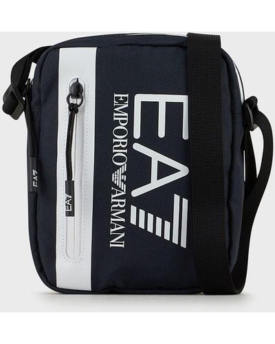 EA7 Crossbody Bag With Oversized Logo - Black