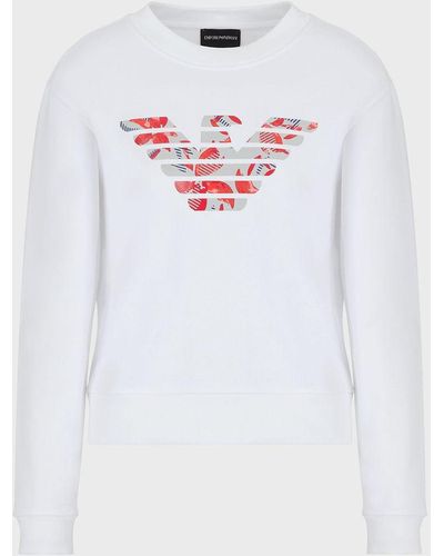 Emporio Armani Sweatshirt With Oversized - White