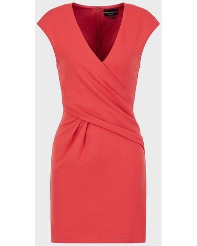 Armani Emporio Wrap Style Dress - Red